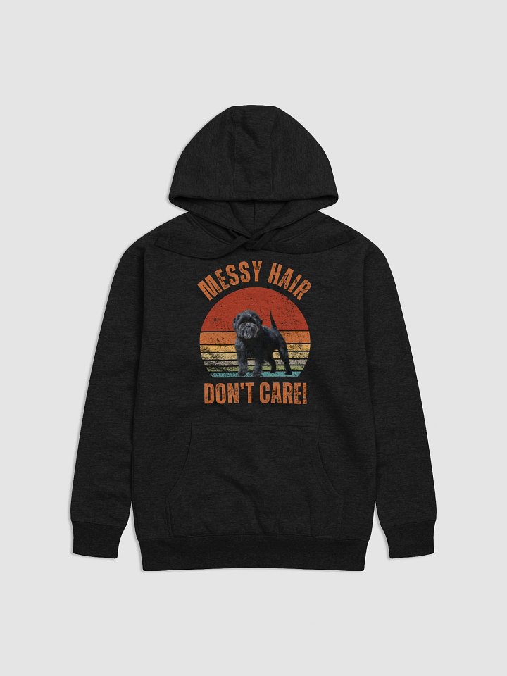 Retro 'Messy Hair, Don't Care!' Affenpinscher Hoodie product image (1)