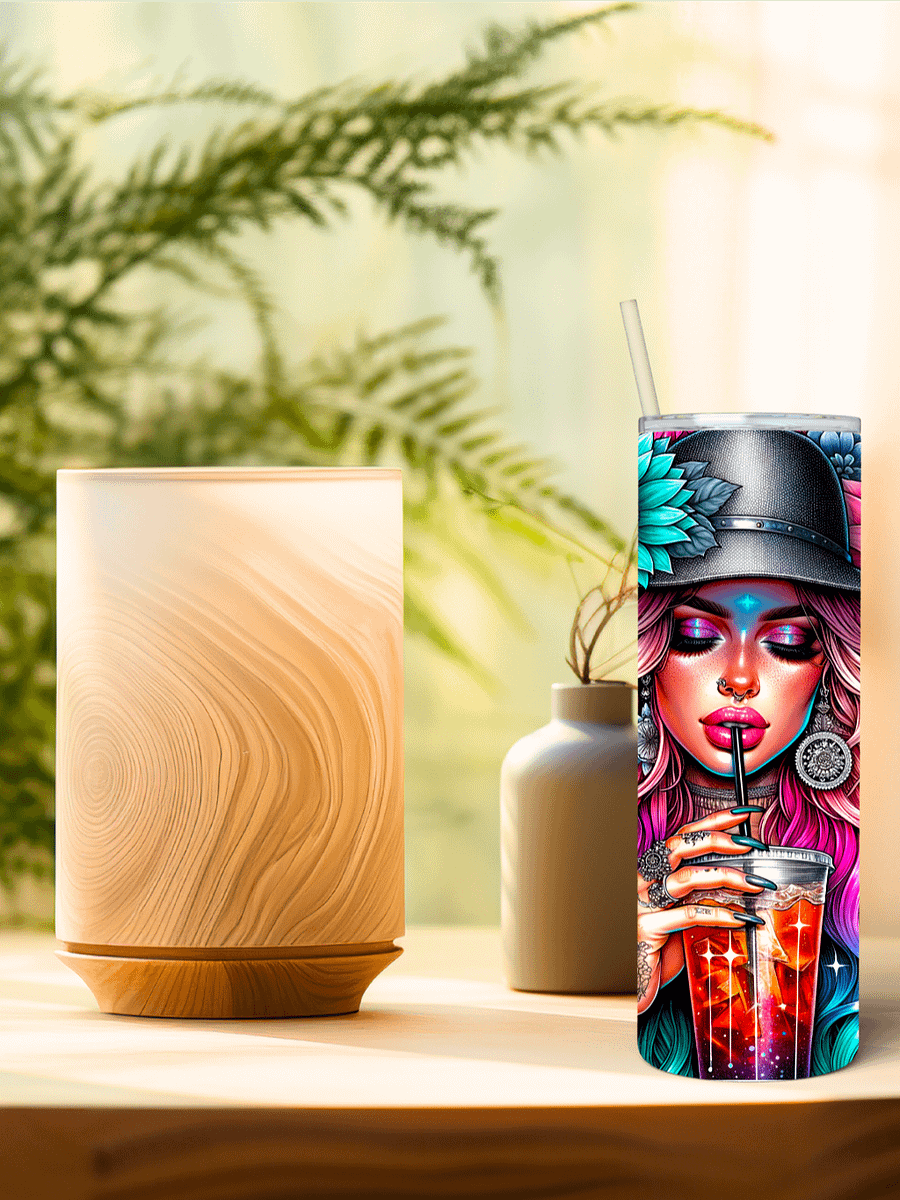Just A Girl Who Loves Iced Tea Floral Fantasy Stainless Steel Tumbler product image (3)