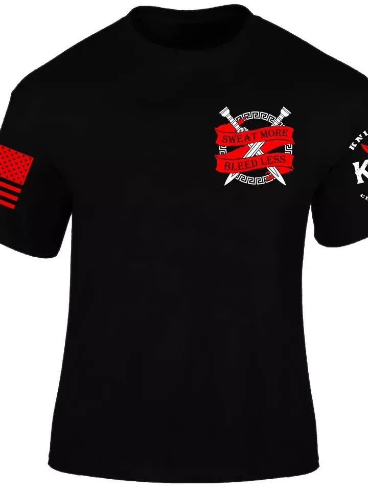 Spartan Ethos T-Shirt I Knives Out I Sweat More I Bleed Less I Military product image (2)