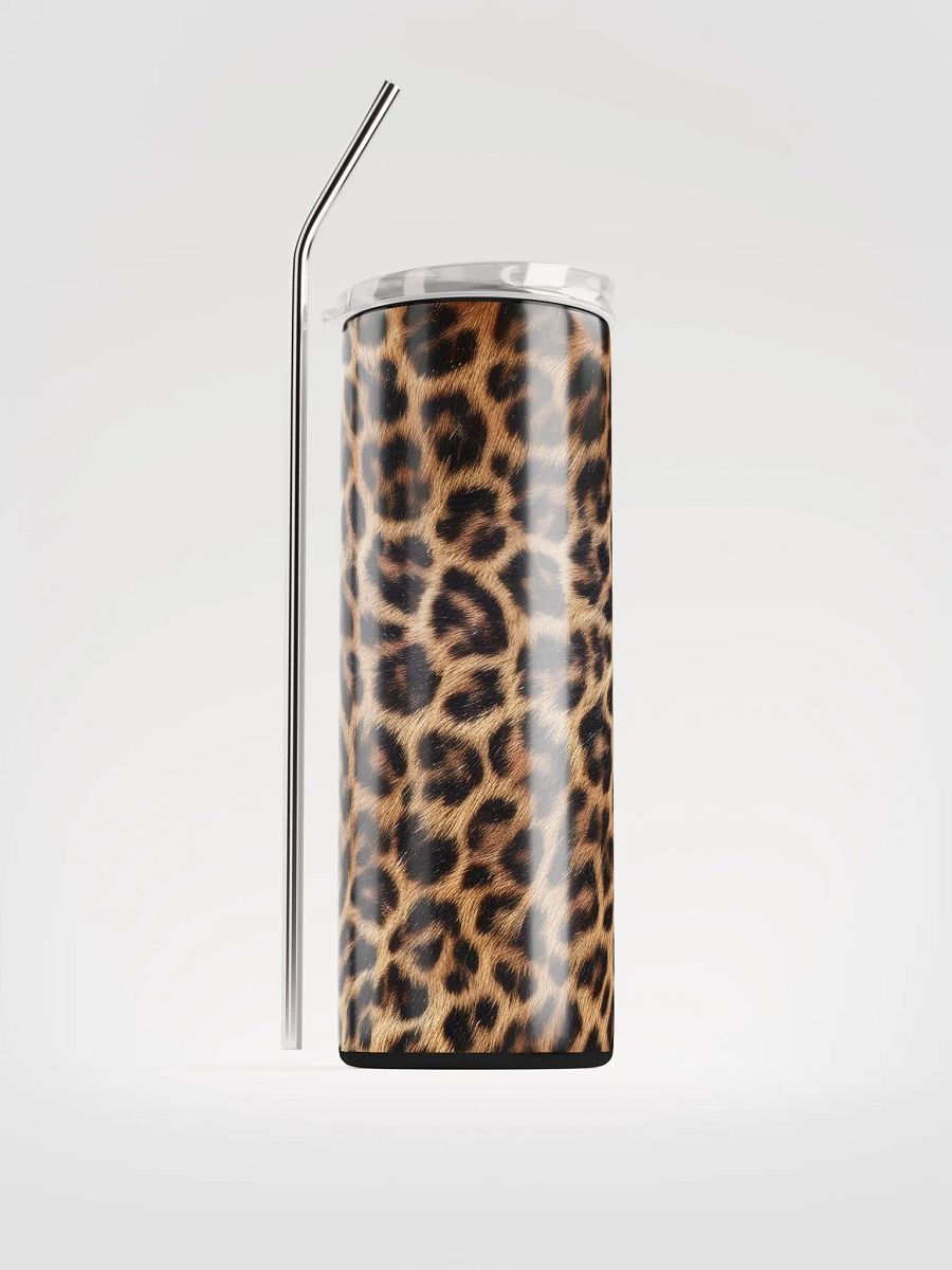 Sip in Style with Our Leopard Print Stainless Steel Tumbler | Eco-Friendly 20 oz Tumbler with Reusable Straw Included! product image (1)