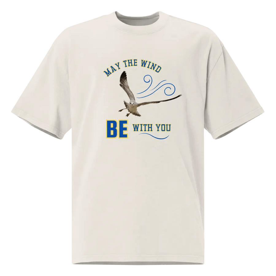 May the Wind Be With You Blue Text - Oversized T-shirt product image (7)