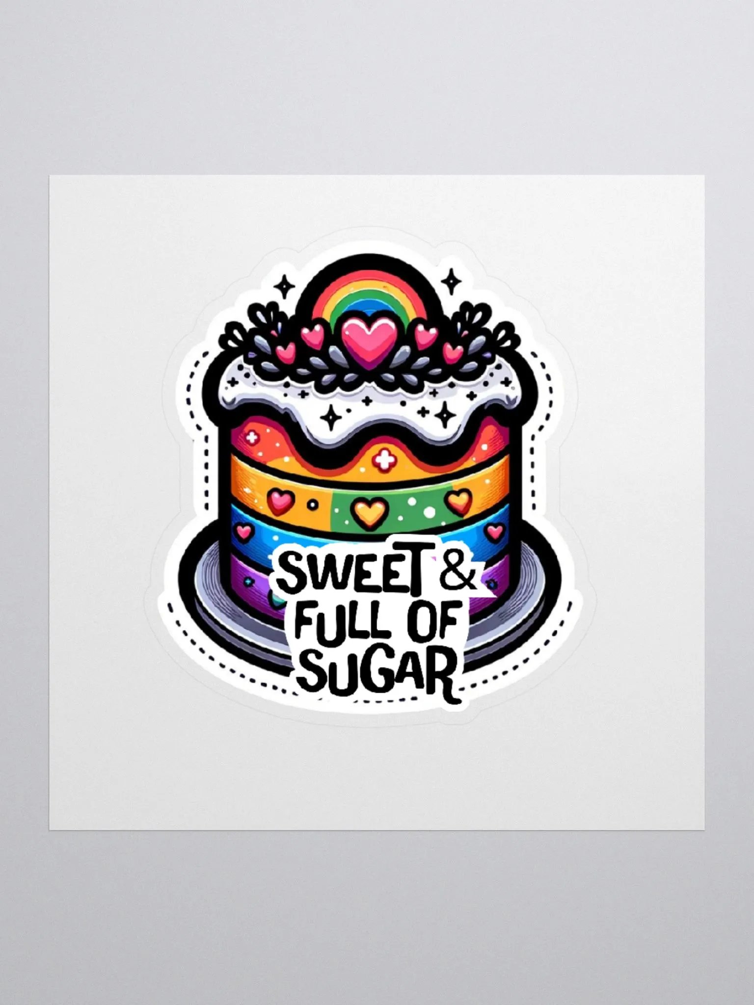 Delish Dessert Delight Sticker-Rainbow Sticker-Many Layers Sticker product image (1)