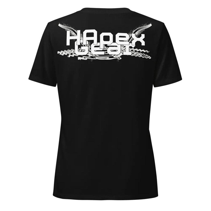 Women's Relaxed V-Neck T-Shirt - White HApex Gear Black Logo product image (17)