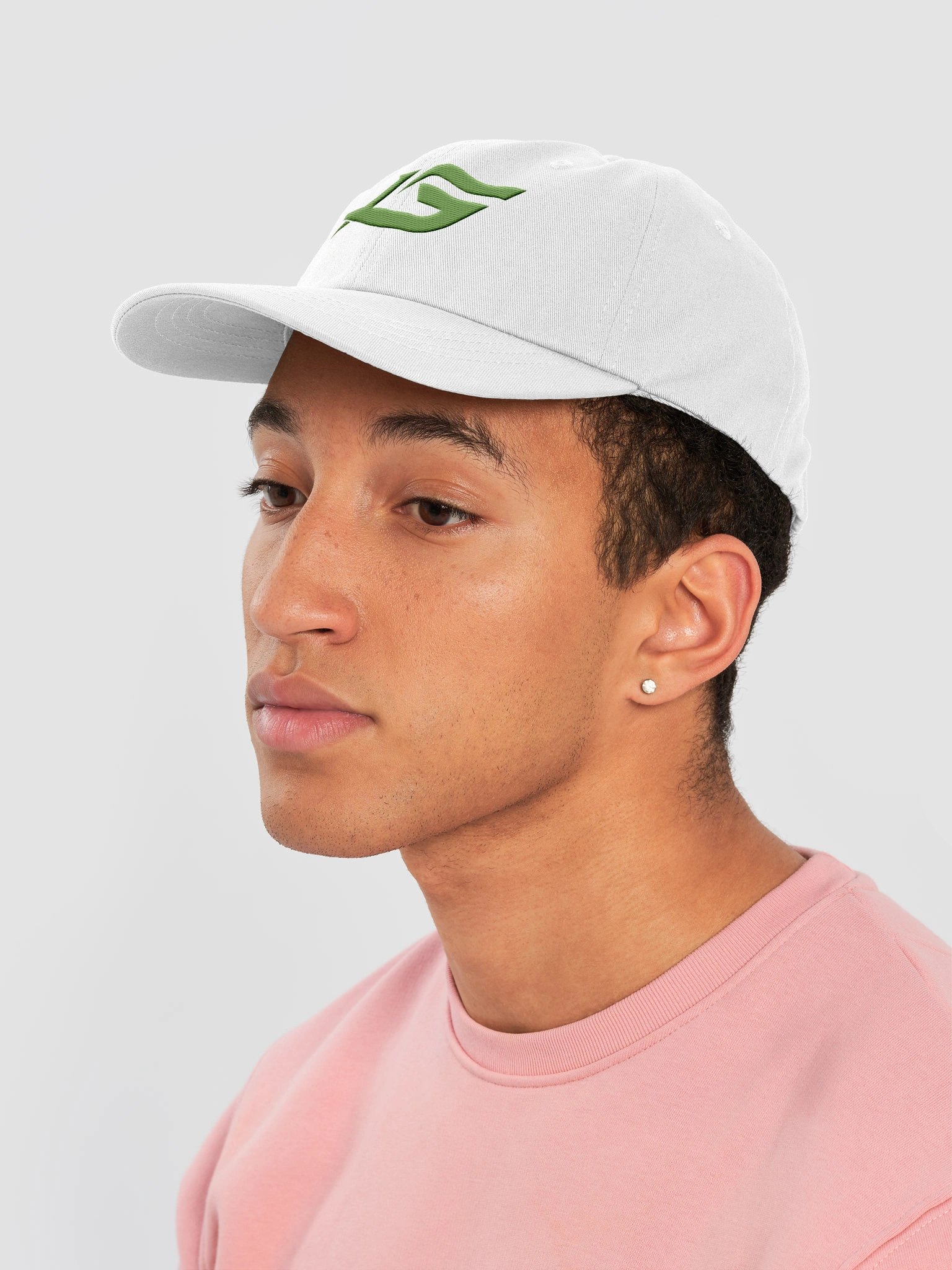 Luminon Embroidered Dad Hat - White/Green product image (7)