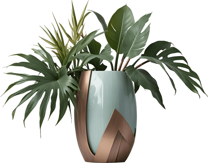 Art Deco Vase – Gatsby Grace Tropical Elegance PNG product image (1)