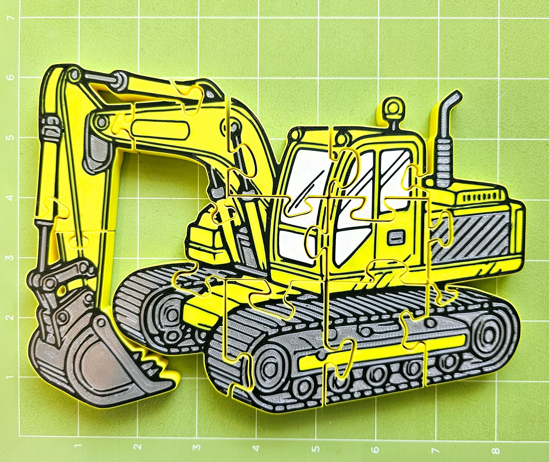 Excavator 3D Printed Jigsaw Puzzle – A Heavy-Duty Challenge for Kids! product image (4)