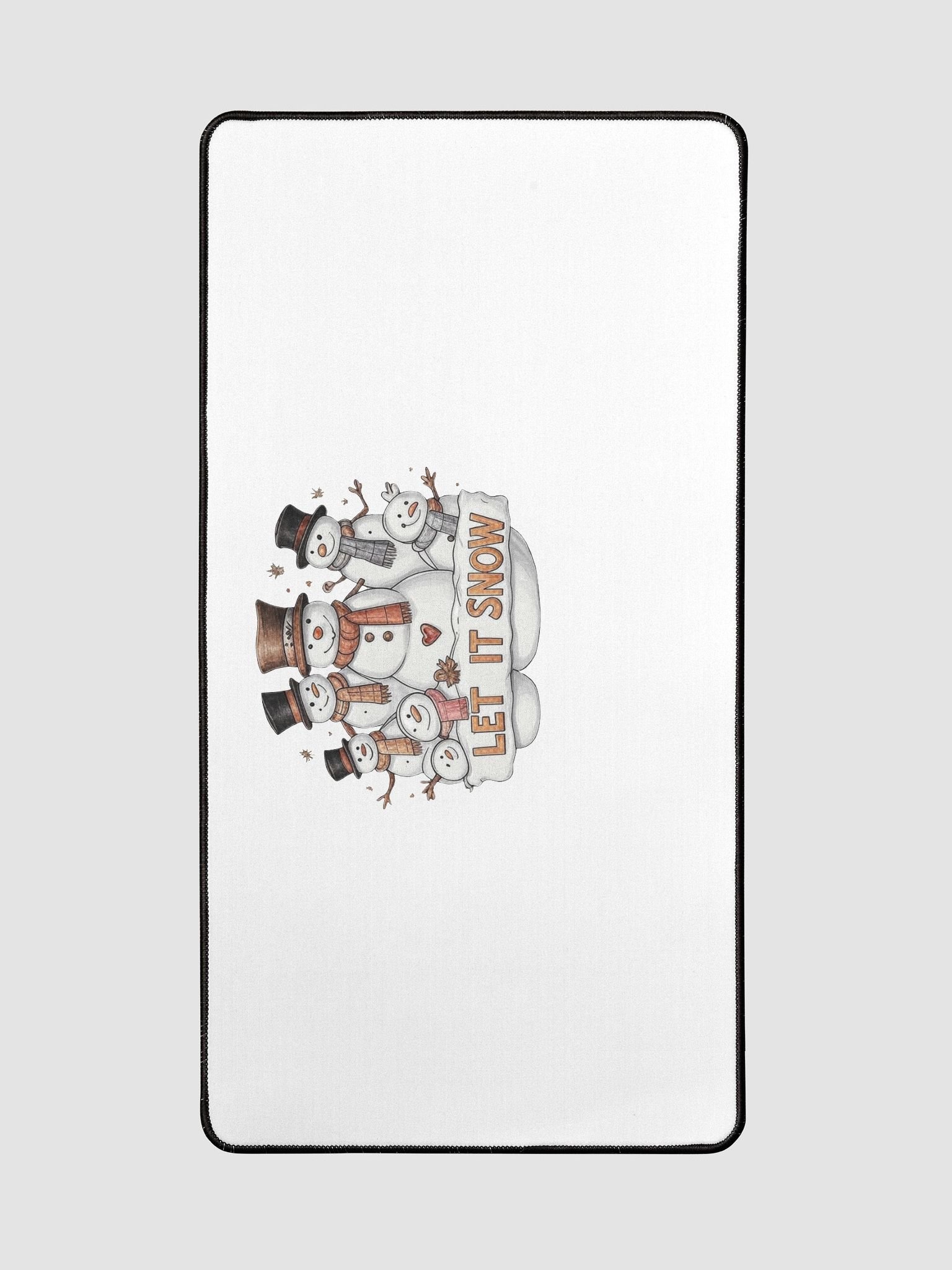 Let It Snow Typography Snowman Desk Mat product image (2)