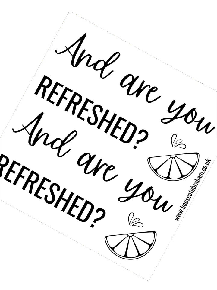 And Are You Refreshed? - White Sticker product image (2)