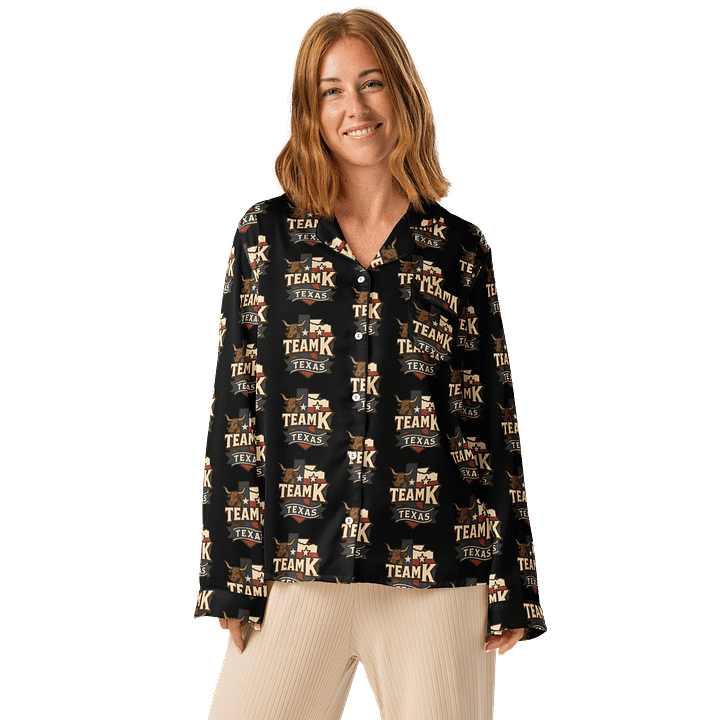 Team K Texas Women's Long Sleeve Pajama Top product image (1)