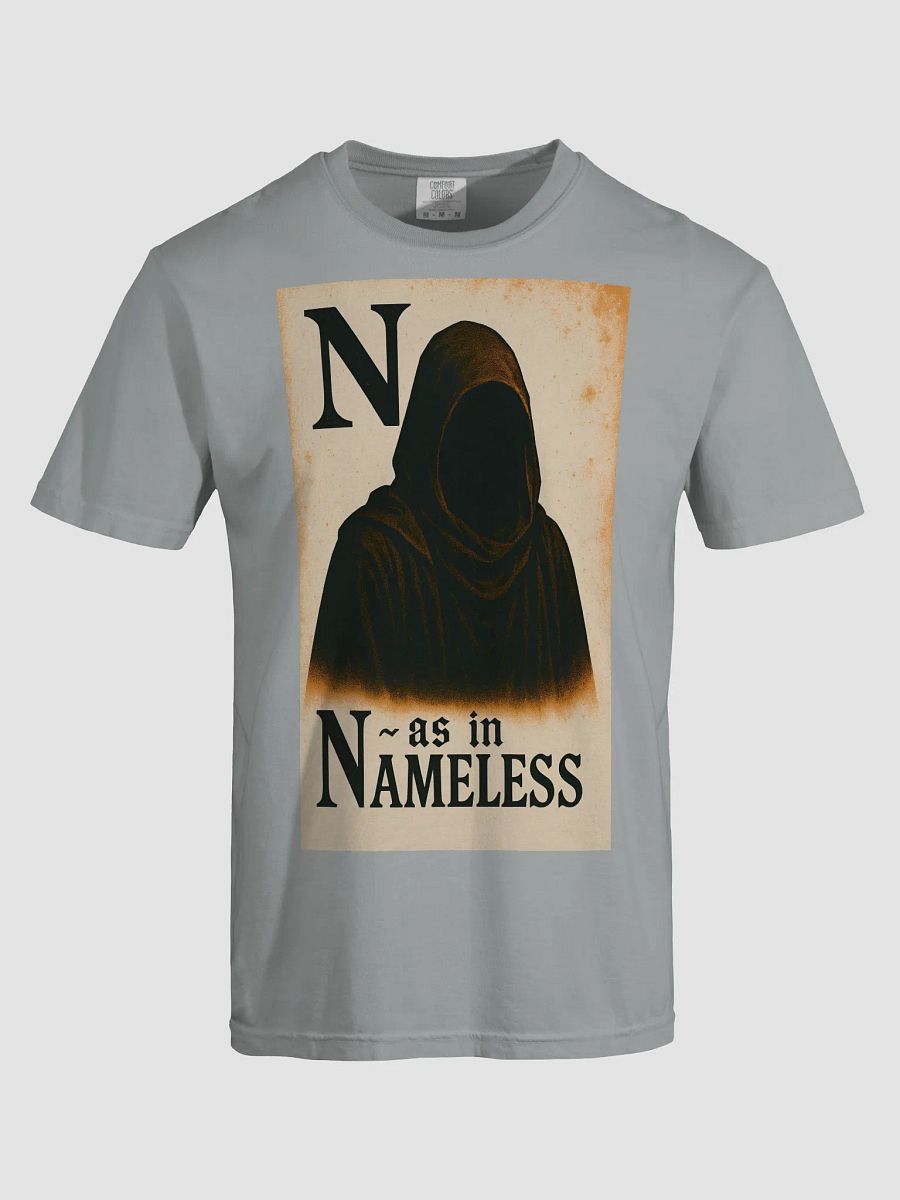 N as in nameless t-shirt product image (69)