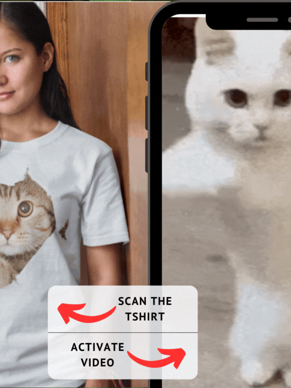 Cat/ QR Code T-Shirt product image (3)