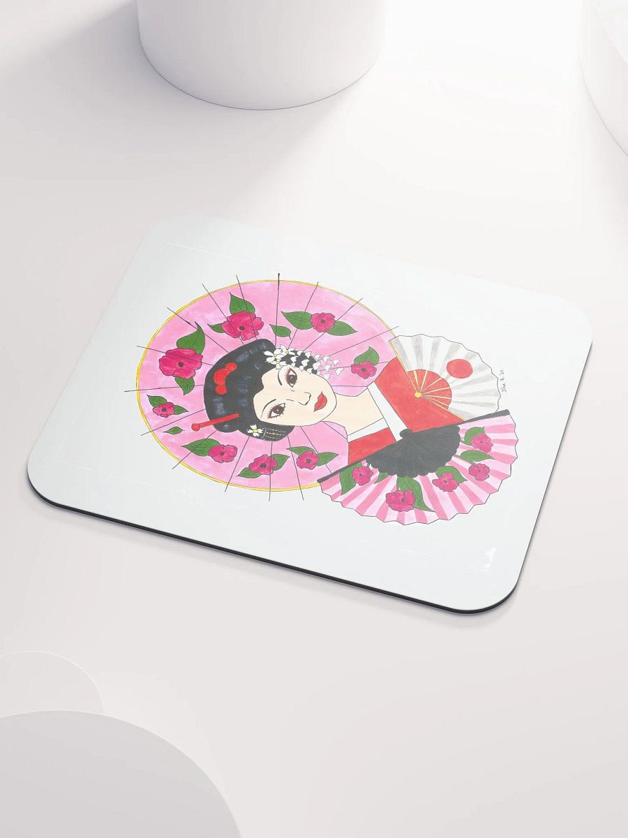 Japanese Geisha (art by Dina R.) acrylic painting - Mouse Pad product image (3)