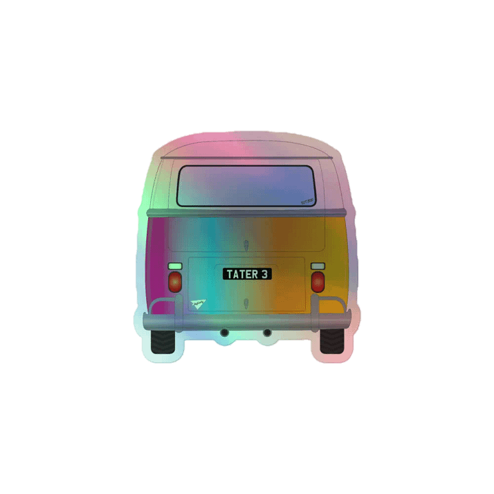 3 Year Taterwave Holo bus sticker! product image (1)