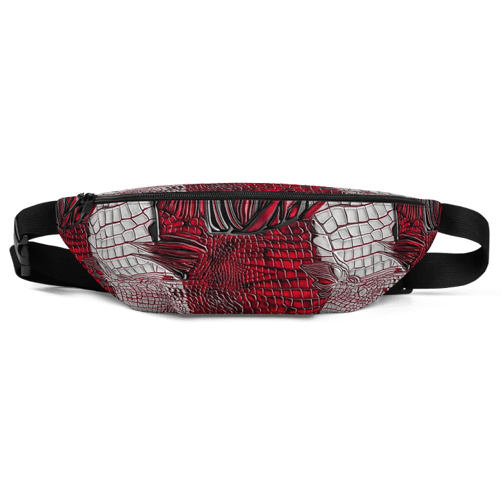 Burgundy, White & Black animal print painted Small Crossbody bag product image (2)