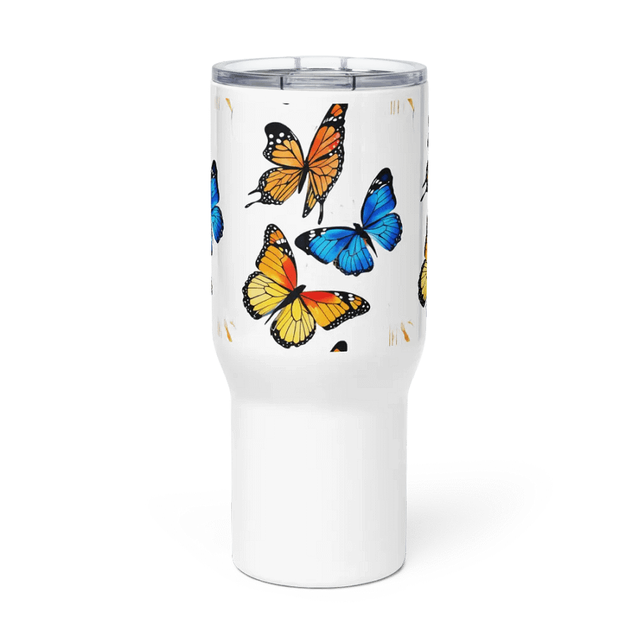 Stainless steel butterfly Travel Mug product image (2)
