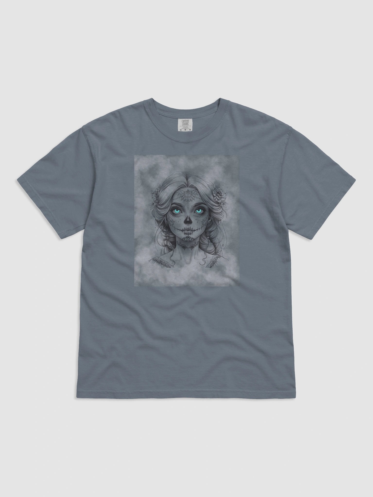 Gothic Sugar Skull Portrait Tee product image (49)