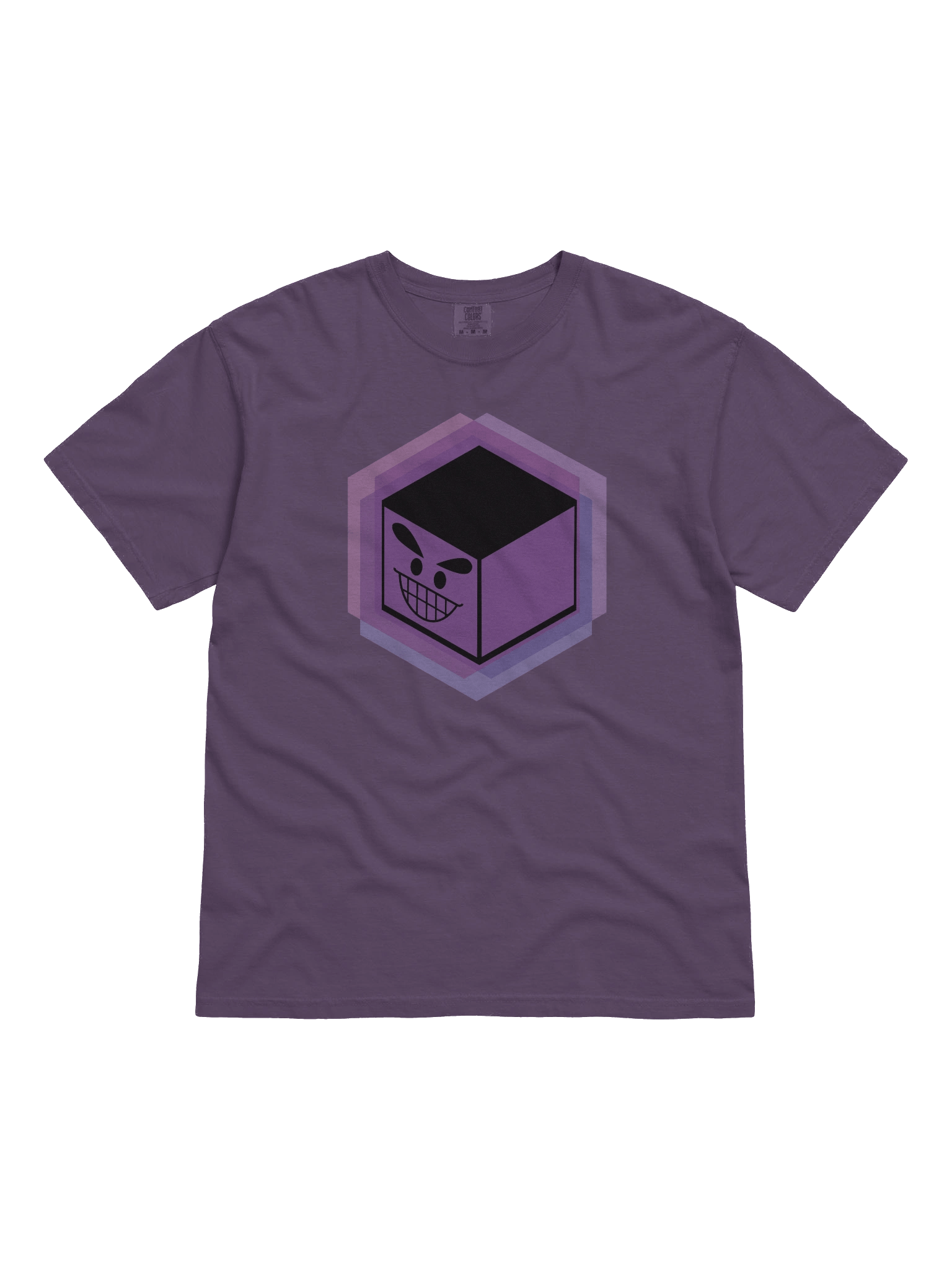 legally distinct cube man tee - grape product image (1)