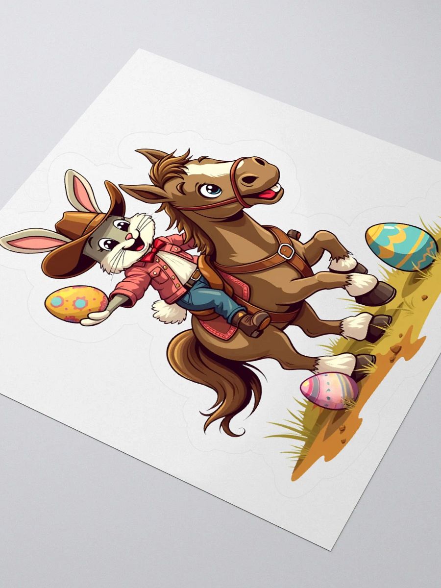 Cowgirl Easter Egg Roundup Sticker product image (3)