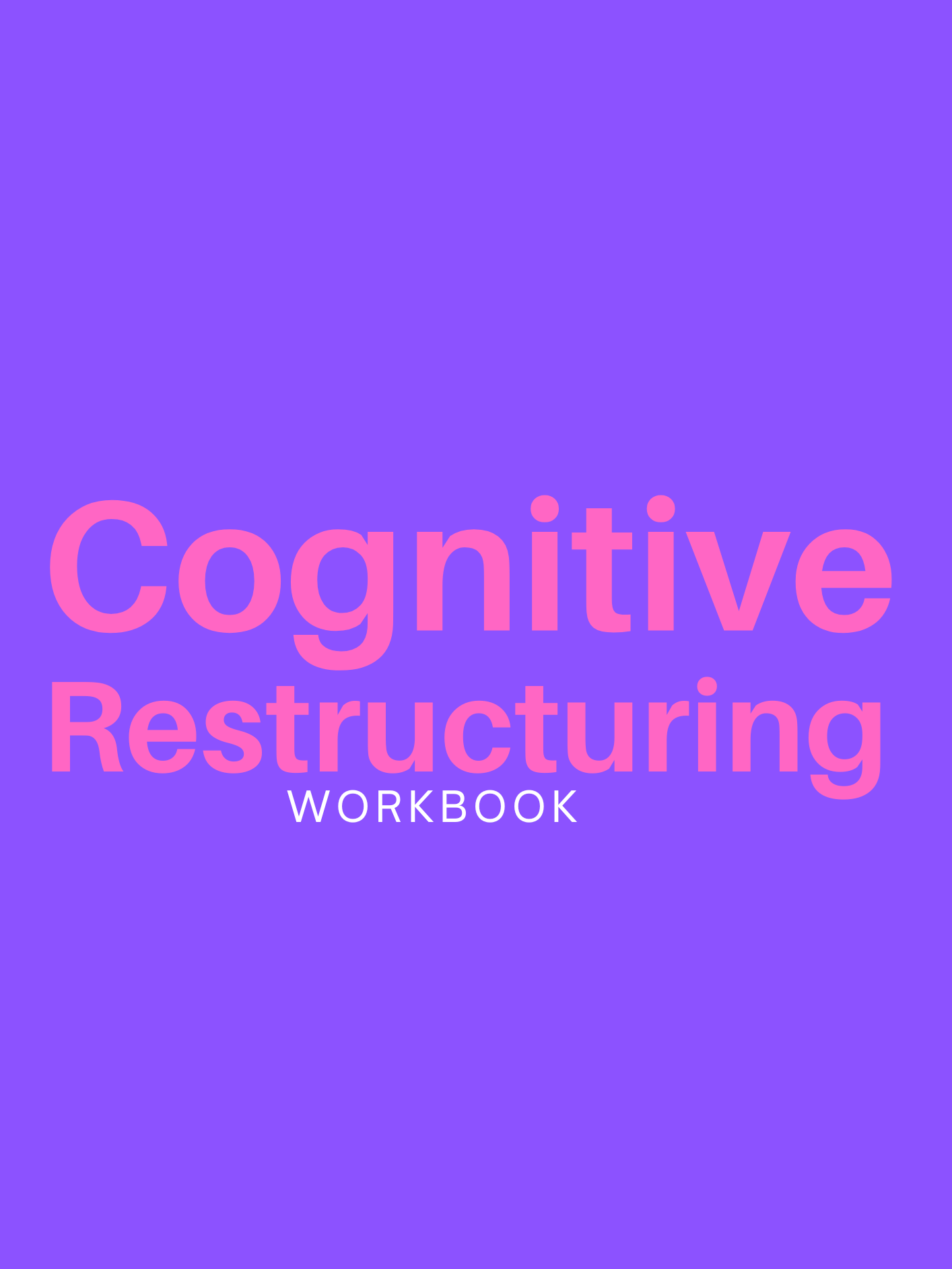 Cognitive Restructuring Workbook product image (1)