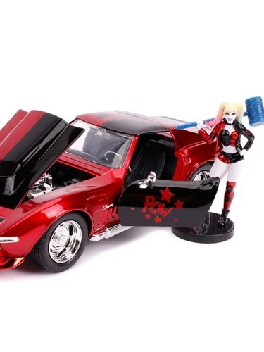 Harley Quinn 1969 Chevy Corvette Stingray The New 52 1:24 Scale Die-Cast Metal Vehicle - Jada Toys product image (12)