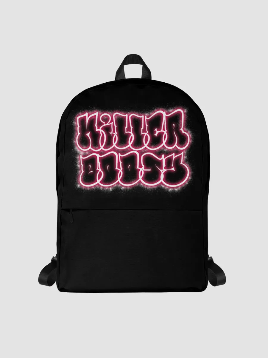 Black Cutesy Graffiti Print Backpack product image (1)