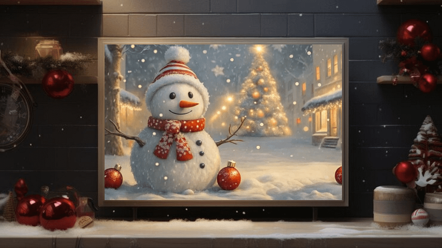 The Snowman’s Festive Wonderland Christmas in the Village - Frame TV product image (2)