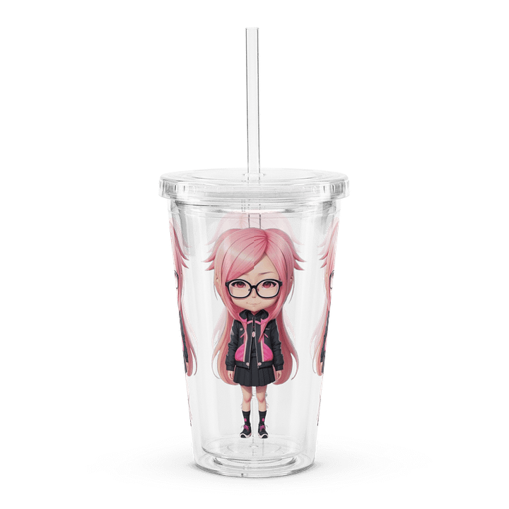 (PINK CHIBI) K Clear Plastic Tumbler product image (2)