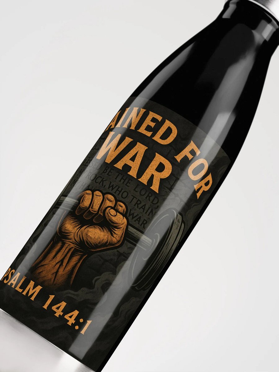 Trained for War water bottle product image (5)