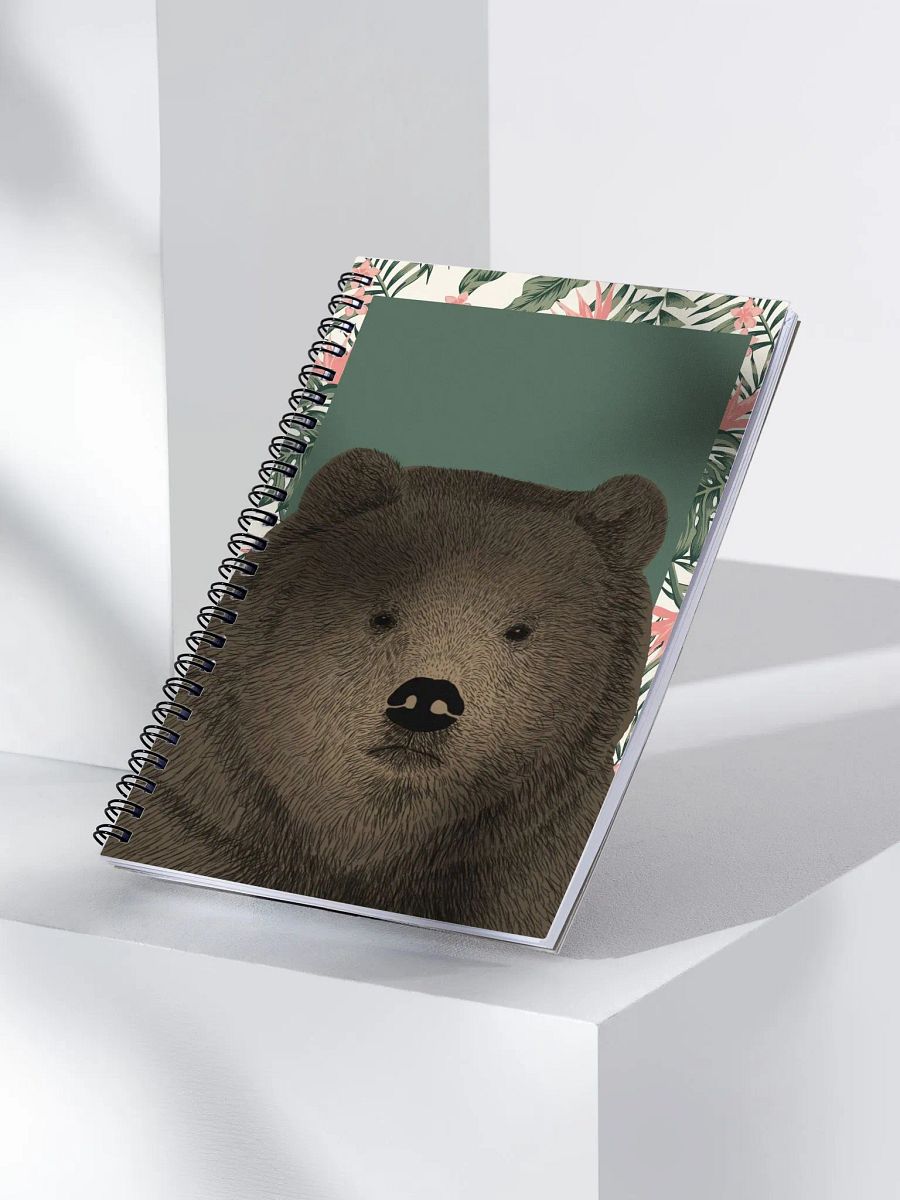 Pensive Bear Spiral Notebook product image (3)