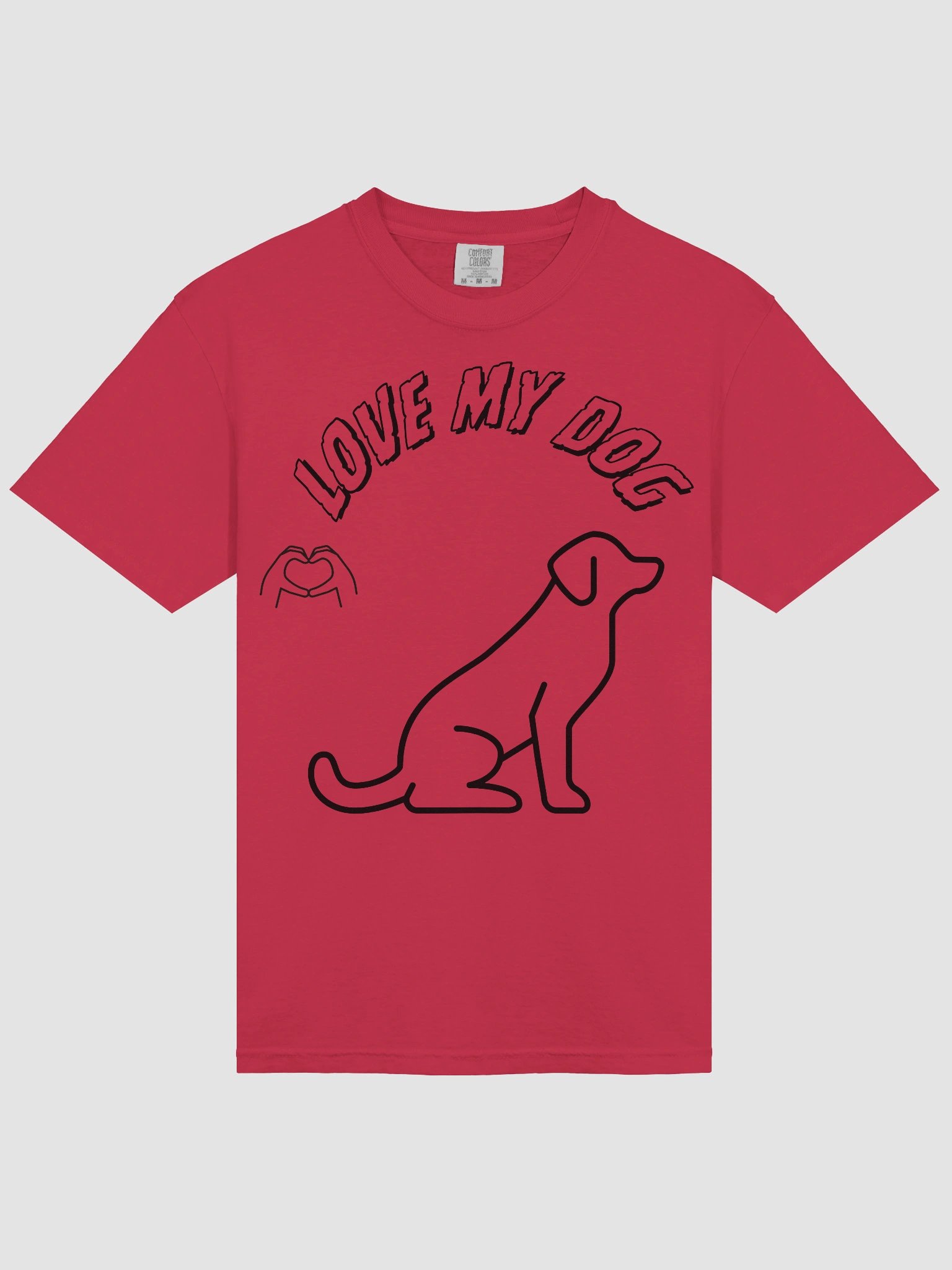 Love My Dog Heavyweight Cotton T-Shirt product image (26)