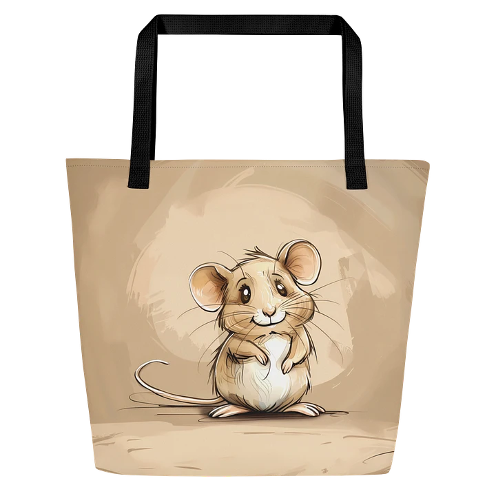 Tote Bag: Cute Little Mouse Nature Animal Lover Artistic Style Design product image (1)