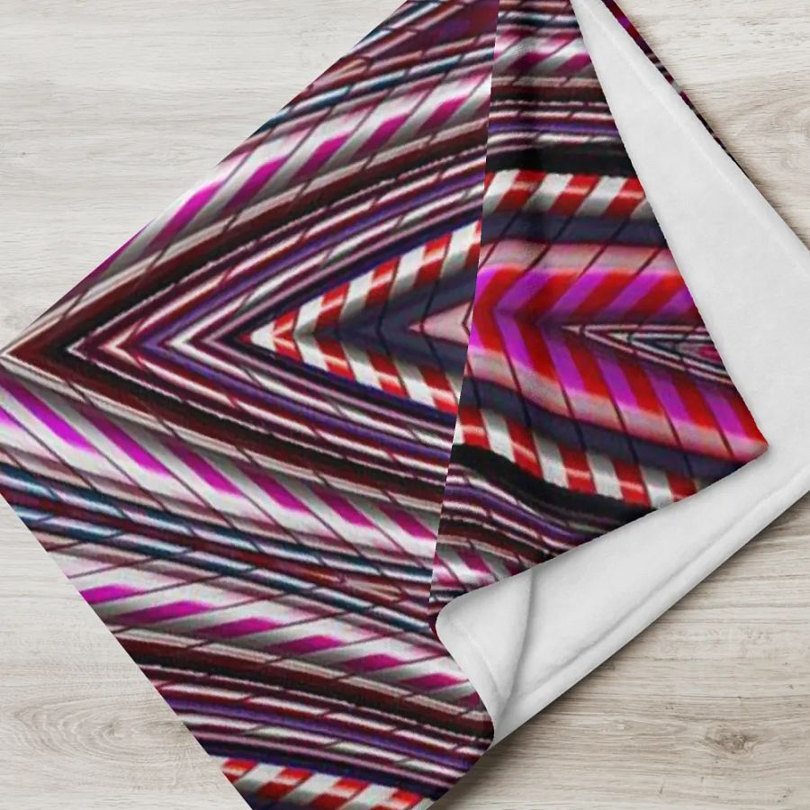 Candy Cane Kaleidoscope Throw Blanket product image (17)