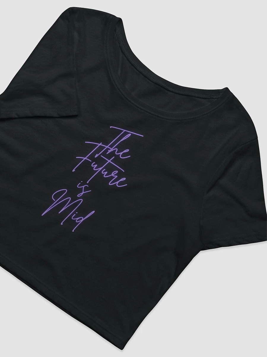 The Future is Mid Purple (Rain) Neon Print Crop Top Baby T product image (3)