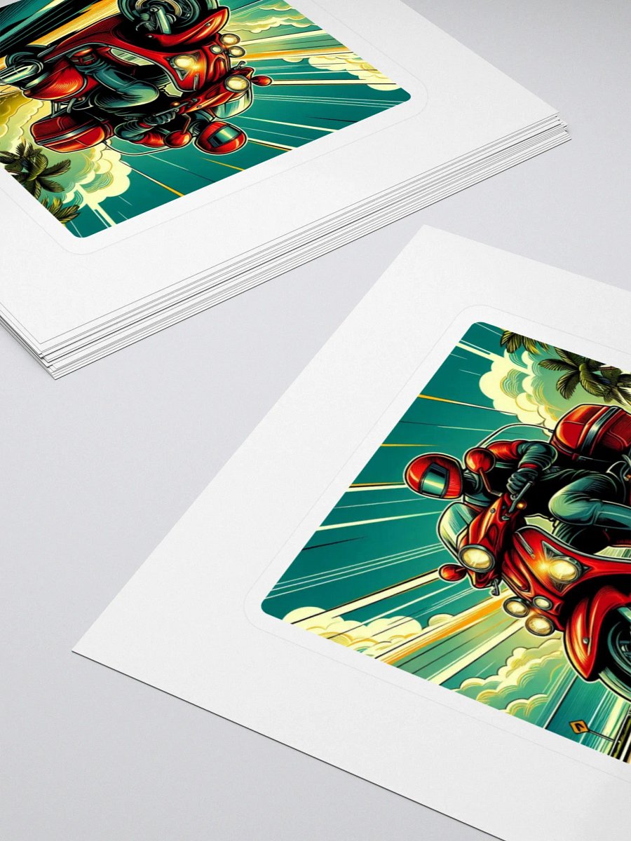 Scooter Adventure Kiss Cut Stickers product image (4)