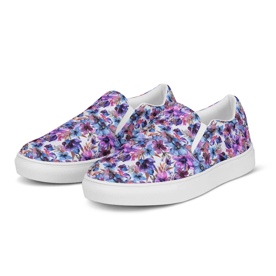 Purple Flowers Woman Canvas Shoes product image (3)