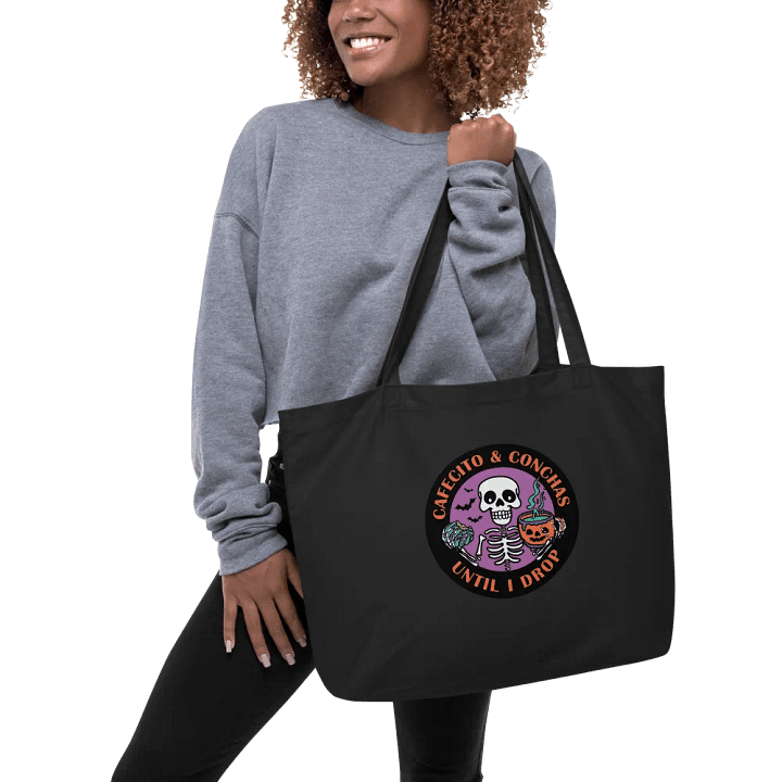 Cafecito and Conchas Halloween Skeleton Organic Cotton Tote product image (2)