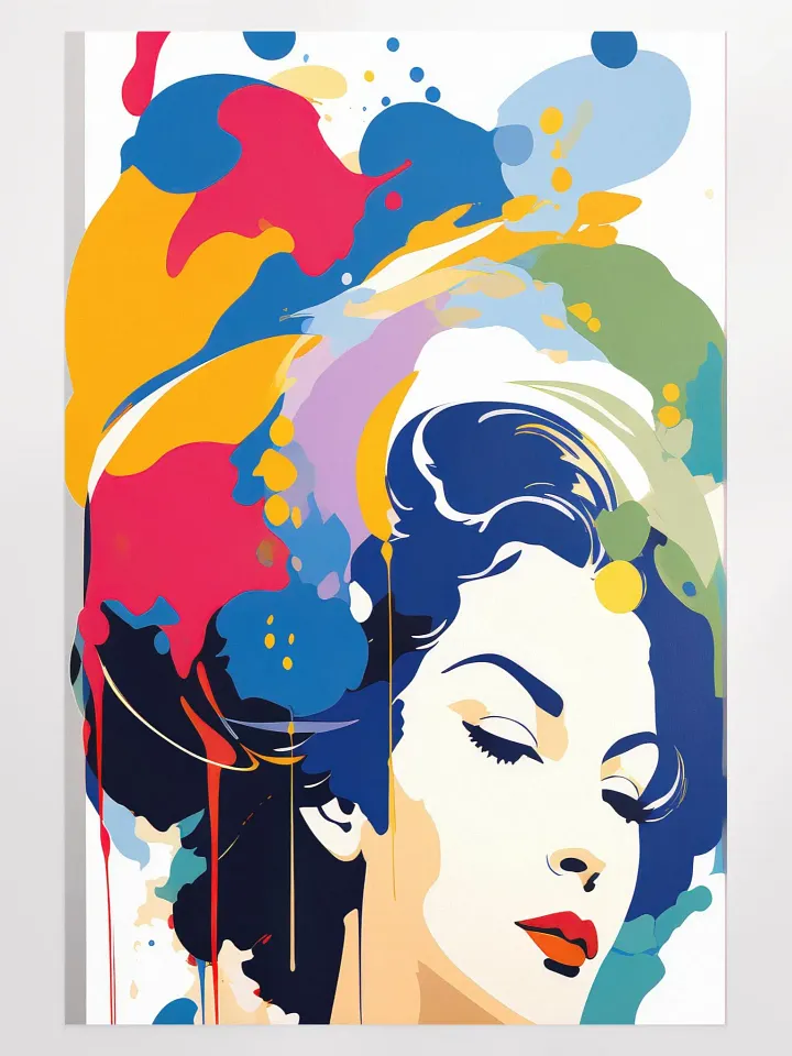 Abstract Woman v1 - Vintage Style Poster - Girly - Large 24x36 Inches product image (1)