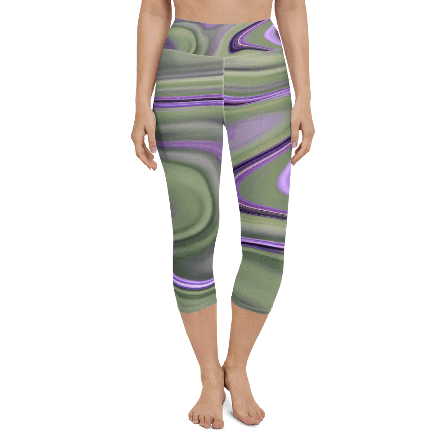 Oasis Swirl Yoga Capri Leggings product image (4)