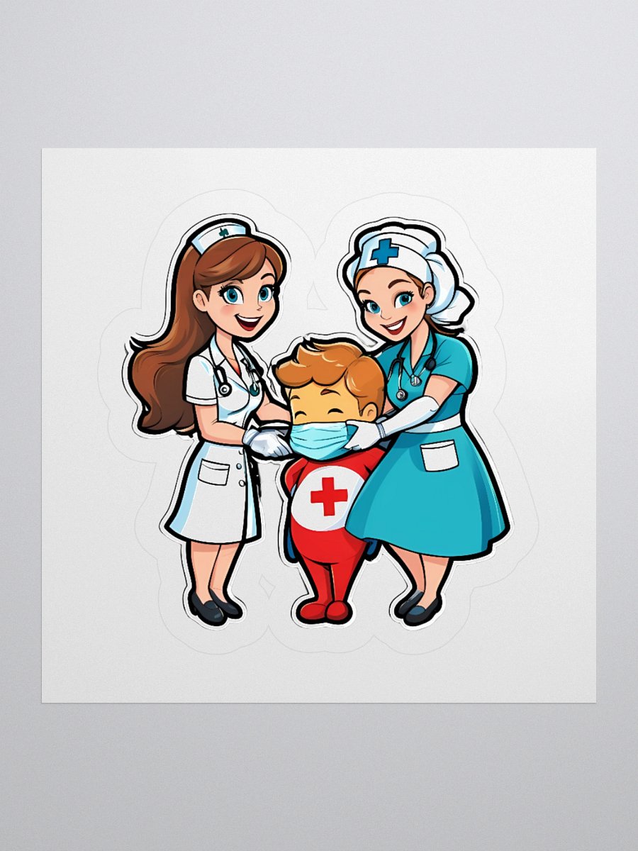 Smiling Nurse Kiss Cut Stickers product image (1)