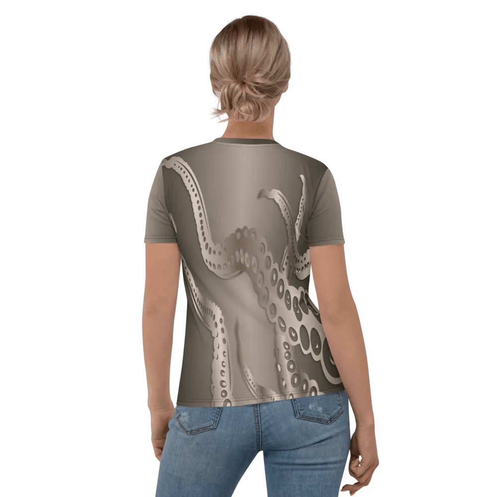 Octopus Tentacles Bronze All Over Print T-shirt product image (5)