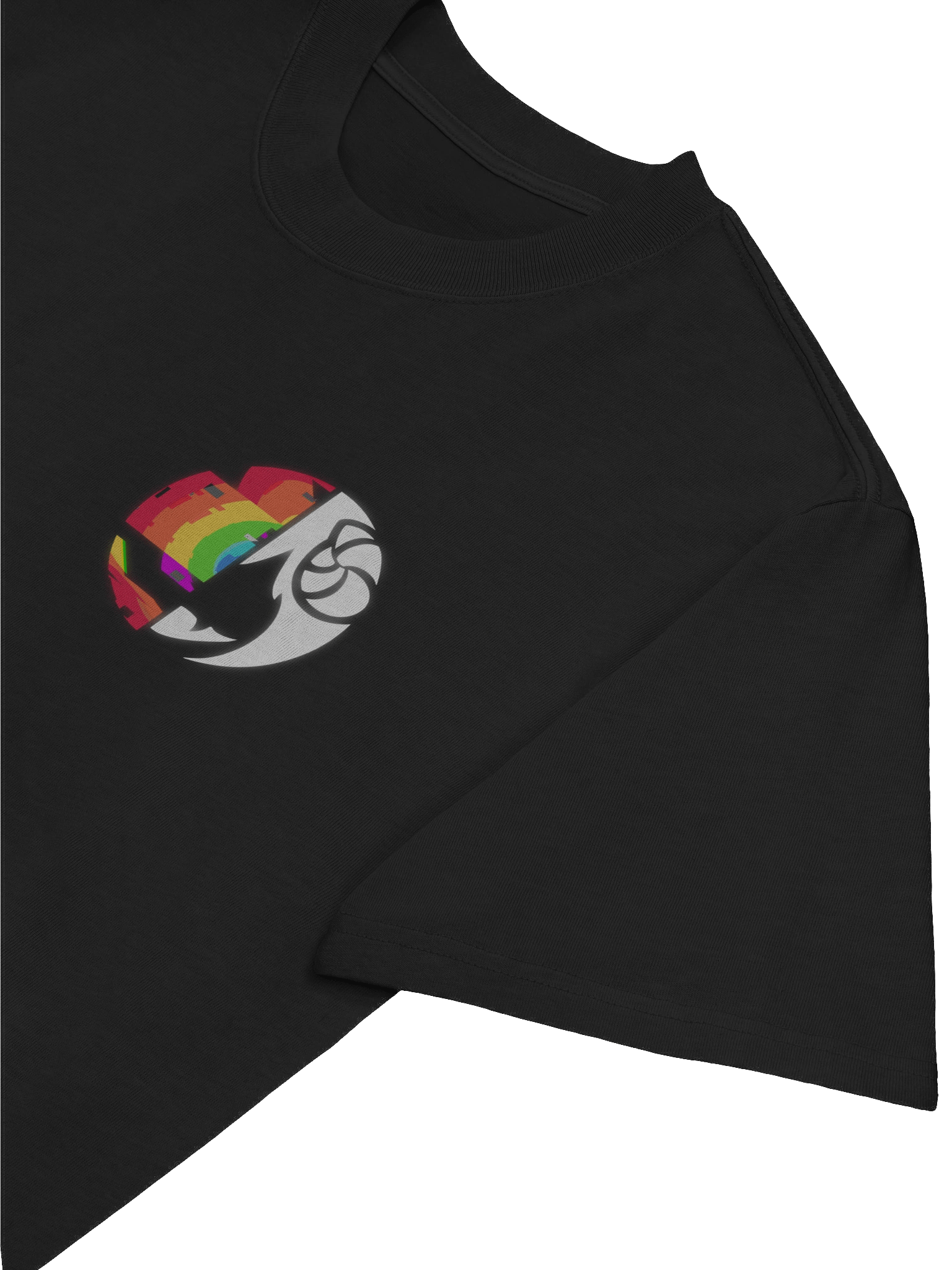 Classic RAENBOU Glitch Noir Oversized Tee product image (5)