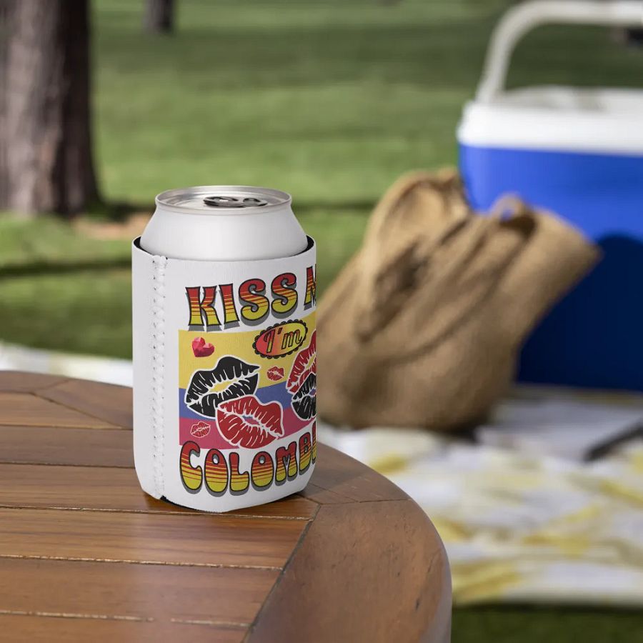 Kiss Me I'm Colombian Can Cooler product image (7)