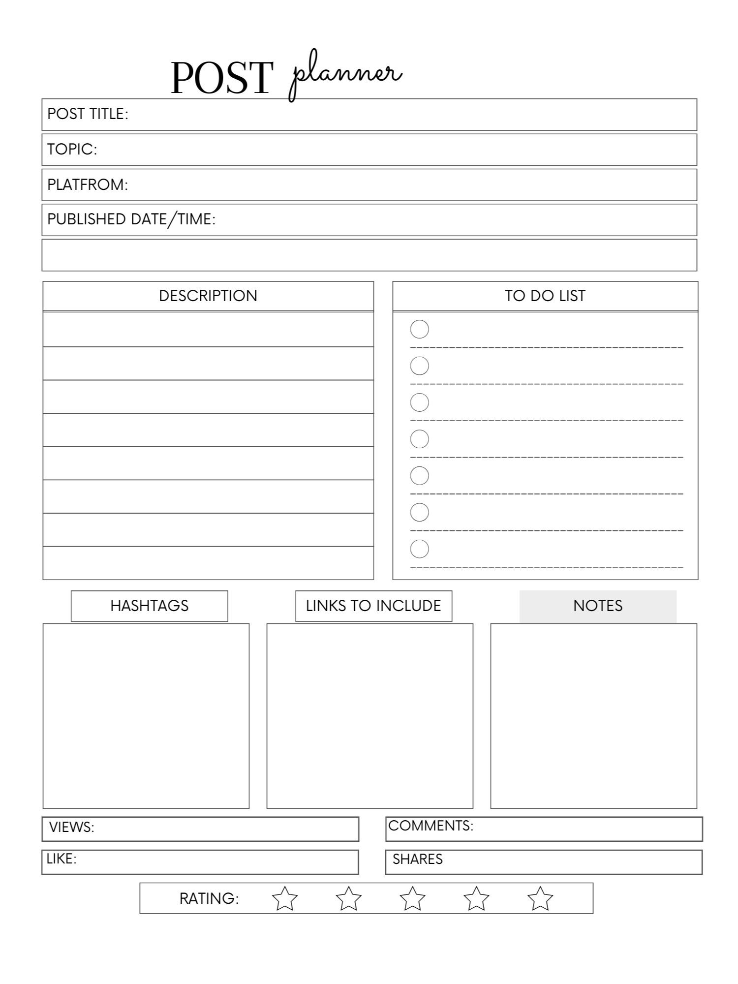 The Ultimate Social Media Tracker & Post Planning Journal Plan, Post, Repeat: A Social Media Strategy Organizer product image (1)