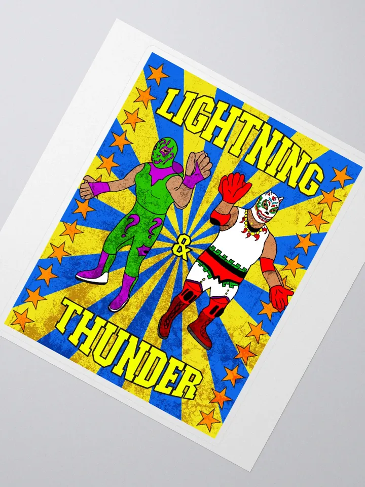Lightning & Thunder Lucha Figures Sticker product image (6)