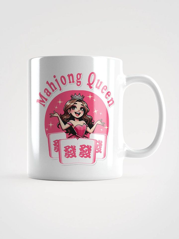 Pink Mahjong Queen WHITE COFFEE MUG product image (1)