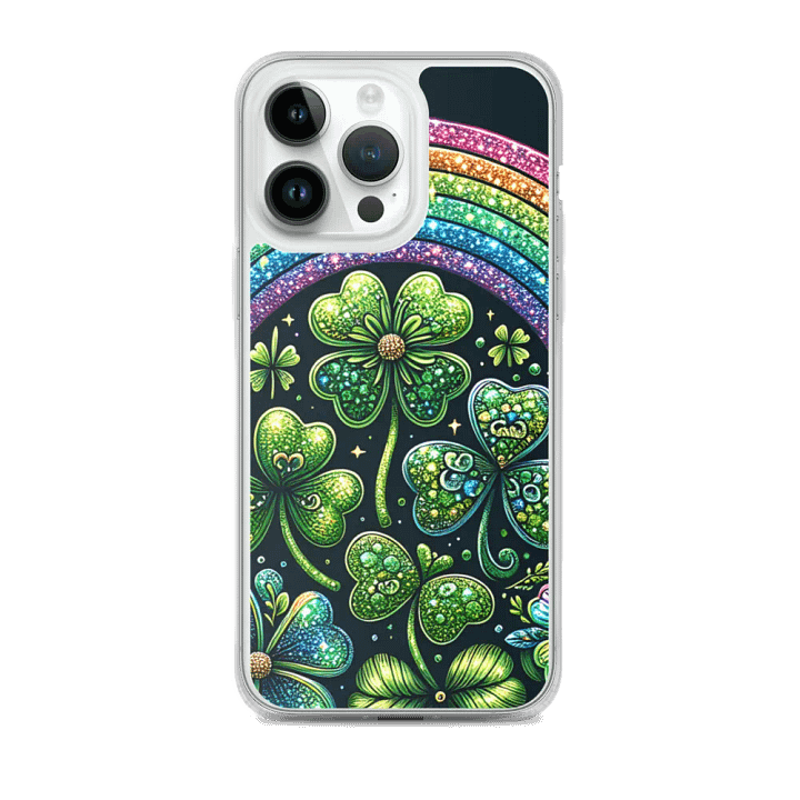 A hand drawn sparkle core St Patrick's theme revolving around iPhone® Case product image (2)