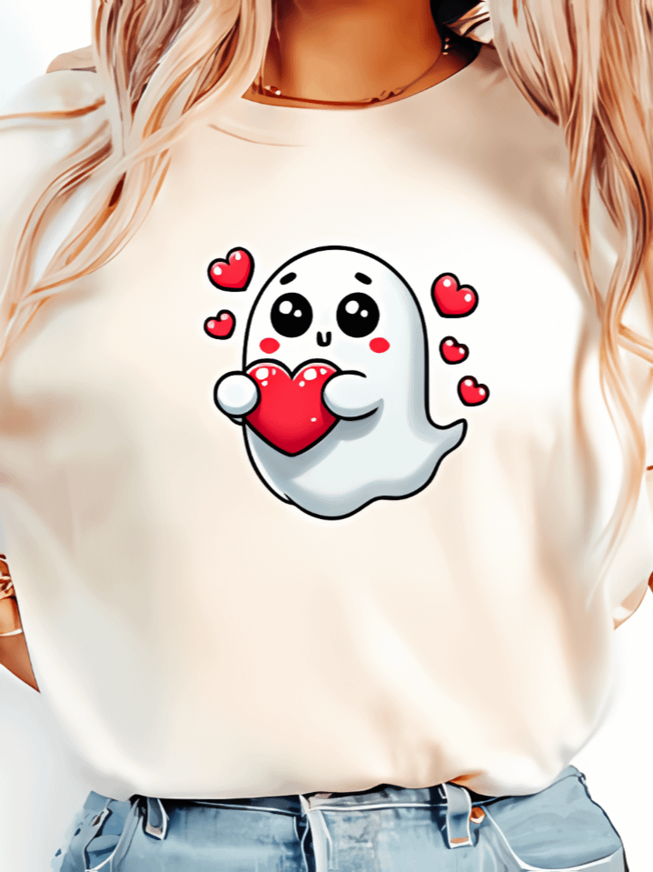 XOXO Ghost Valentine Sublimation Design – playful Valentine graphic, 300 DPI PNG, instant digital download product image (1)