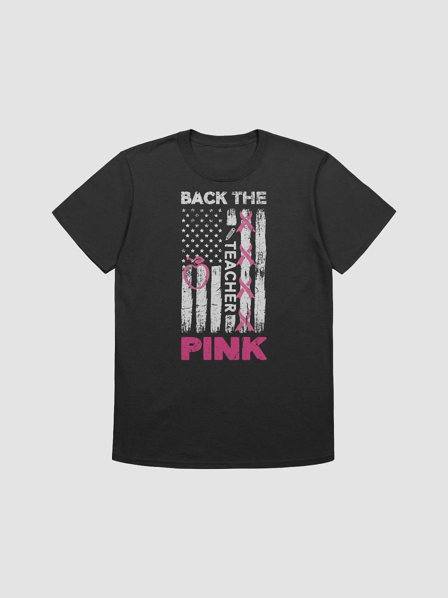 Back The Pink Breast Cancer Awareness Teacher T-Shirt product image (1)
