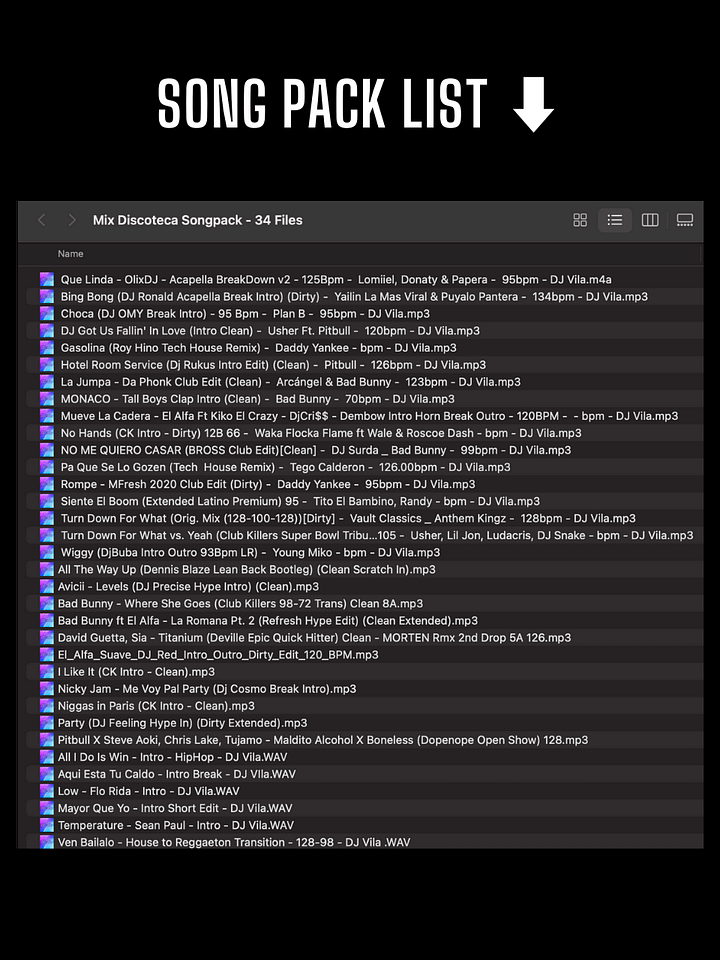 Mix Discoteca - Song Pack/Paquete de Canciones (34 Songs/Canciones) product image (2)