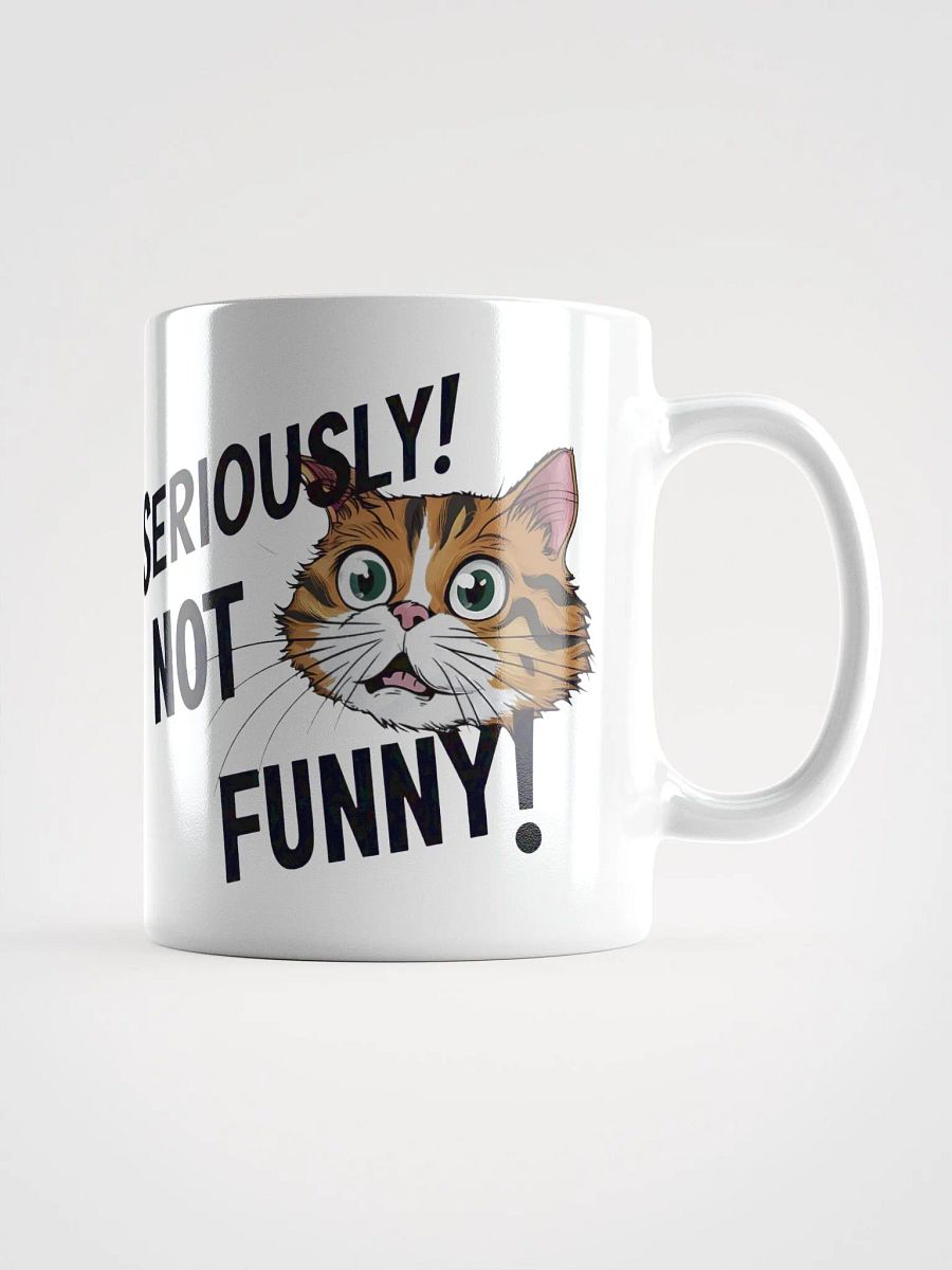 Seriously! Not Funny! - Indignant Cat Face Ceramic Mug - Funny Cat Lover Drinkware product image (2)